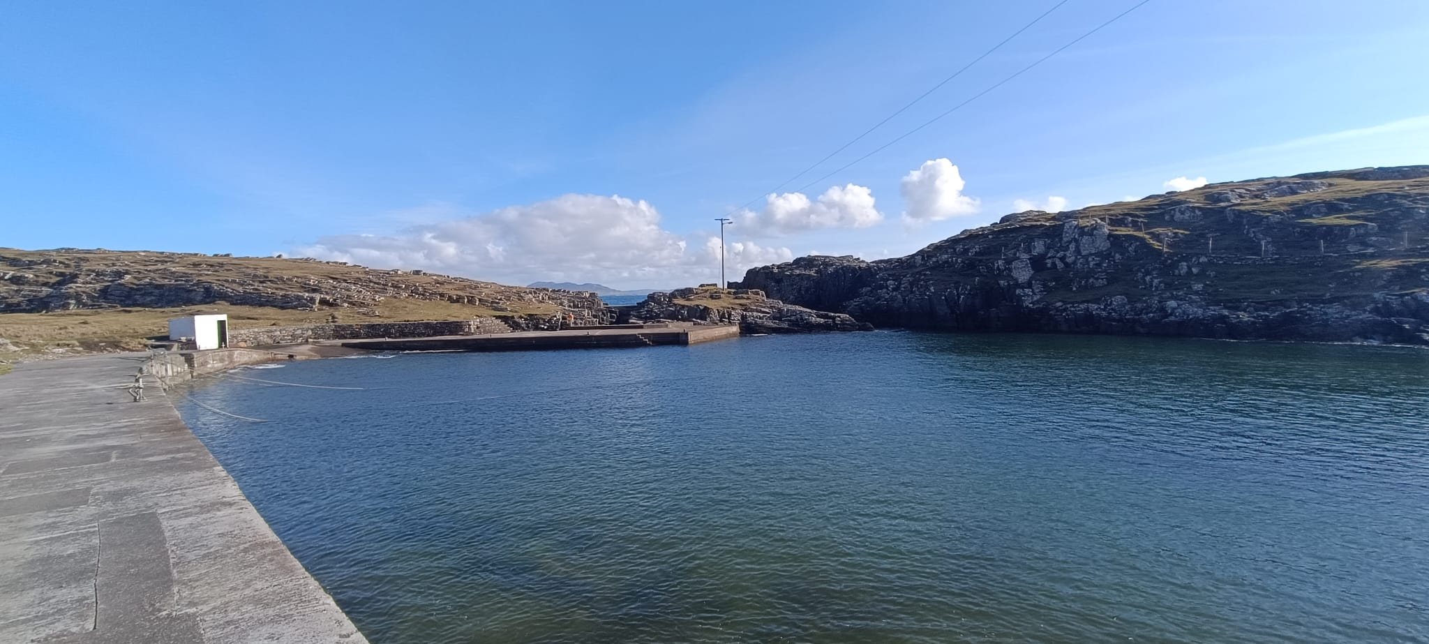 The harbour at Inishturk on a clear morning